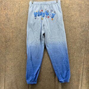 Playboy Pants Womens XS Blue Ombre Sweatpants Embroidered Two Tone PacSun Jogger